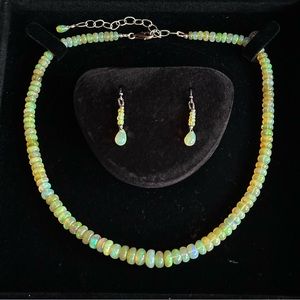 Opal Necklace and Earrings